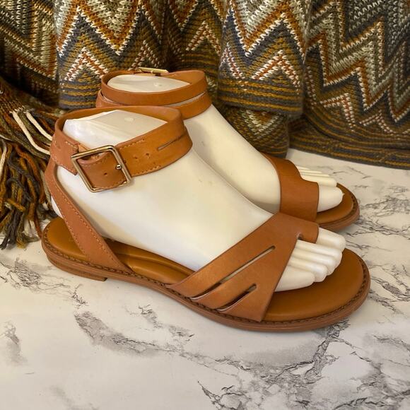 Sarto Greene Gladiator Sandal Mint 7M Worn Once Tan Color - Picture 2 of 7